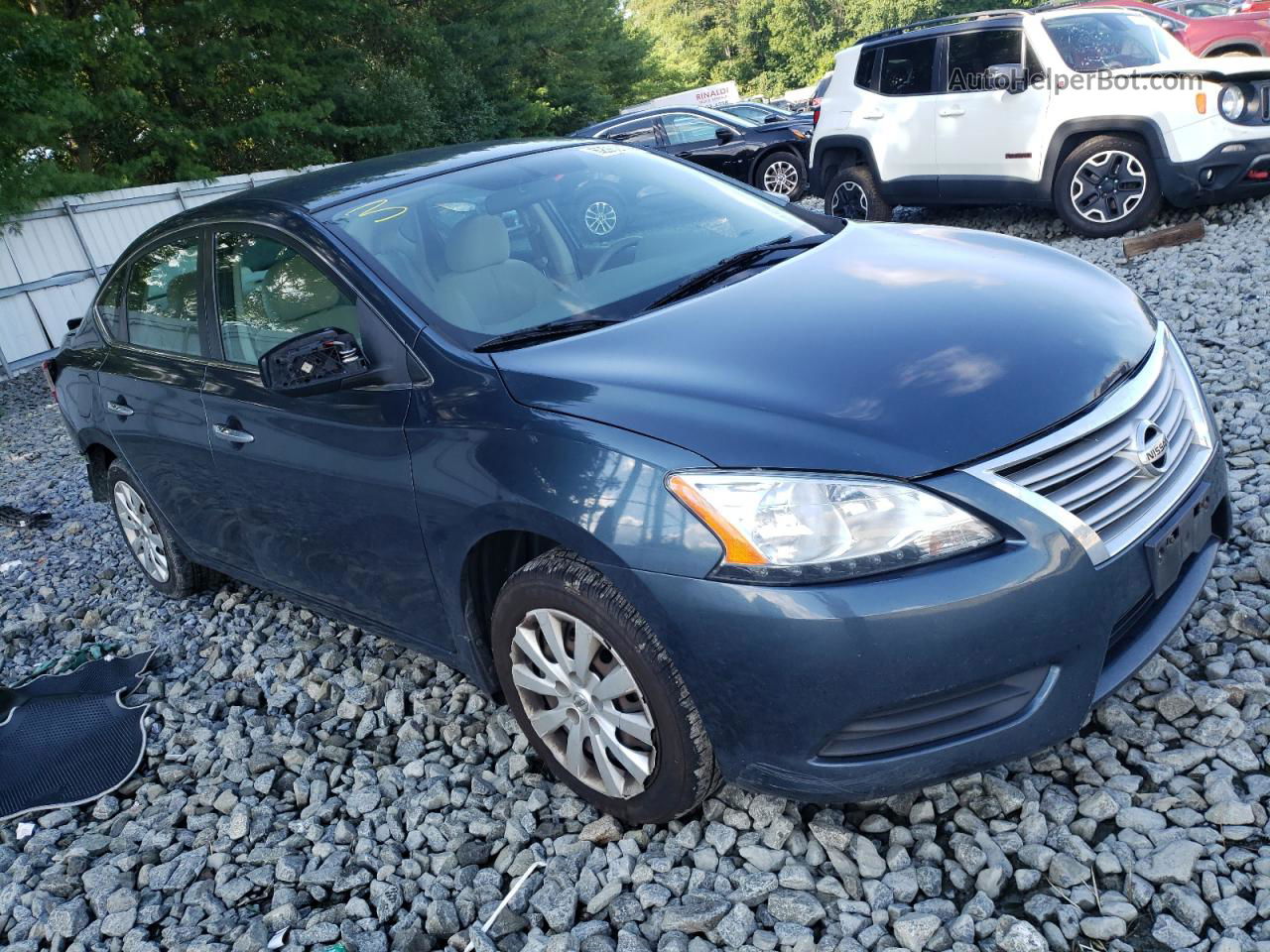 2014 Nissan Sentra S Blue vin: 3N1AB7AP4EL679643