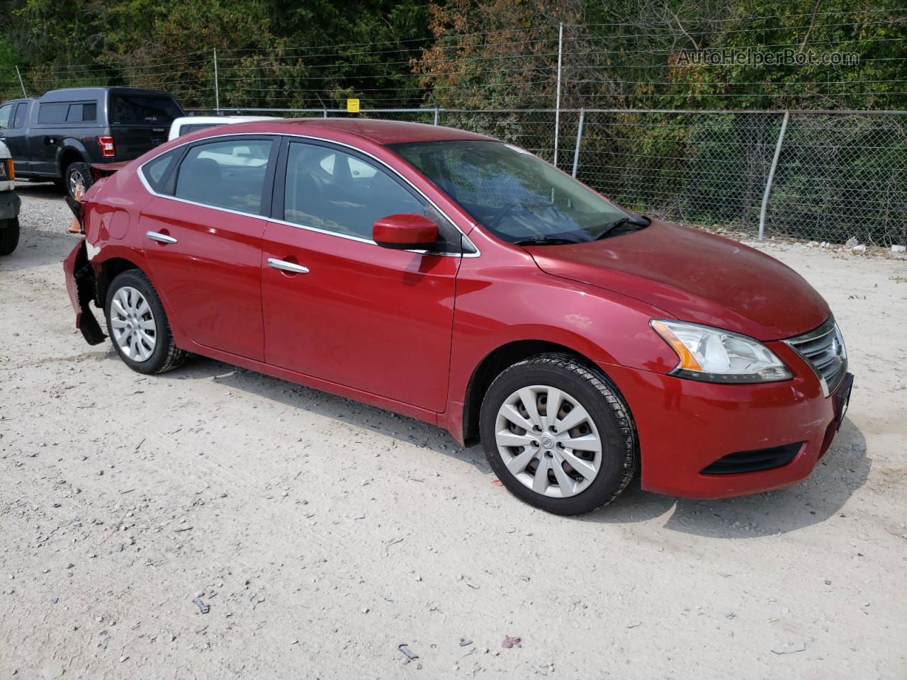 2014 Nissan Sentra S Red vin: 3N1AB7AP4EL681263