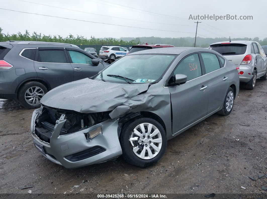 2014 Nissan Sentra Sv Silver vin: 3N1AB7AP4EY219742