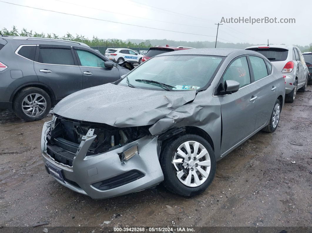 2014 Nissan Sentra Sv Silver vin: 3N1AB7AP4EY219742