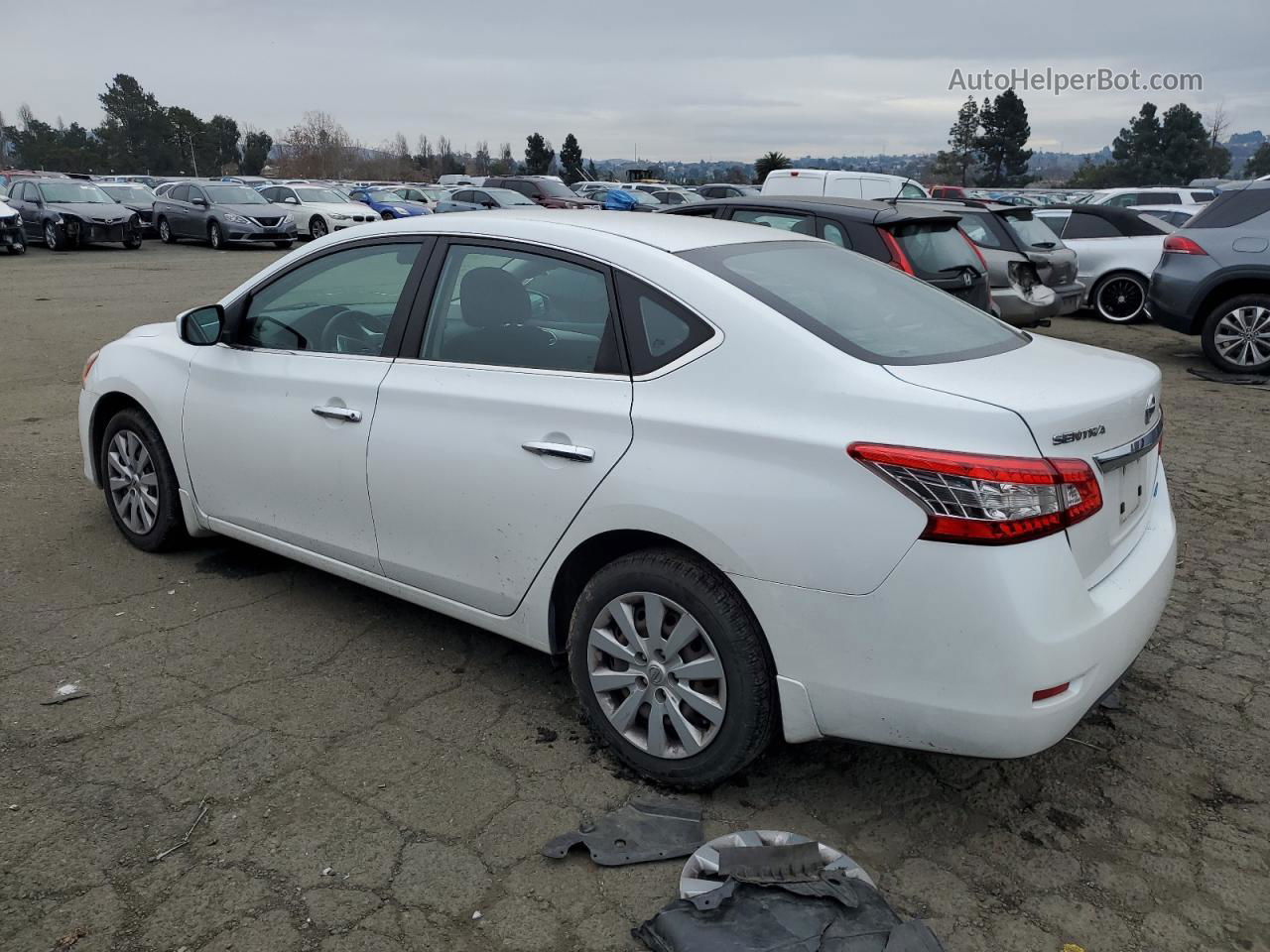 2014 Nissan Sentra S White vin: 3N1AB7AP4EY239425