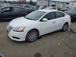 2014 Nissan Sentra S White vin: 3N1AB7AP4EY239425