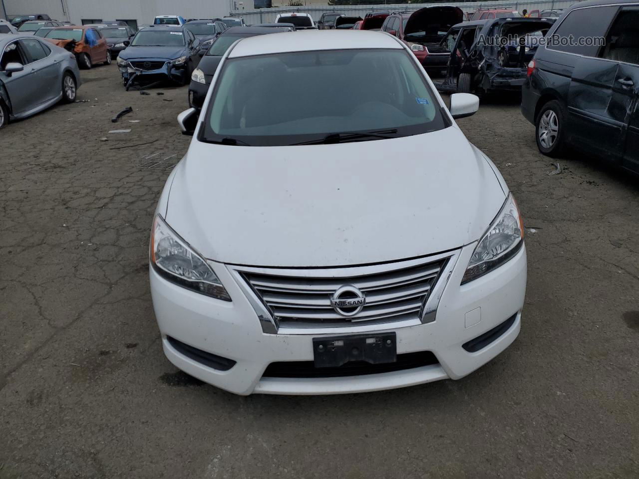 2014 Nissan Sentra S Белый vin: 3N1AB7AP4EY239425