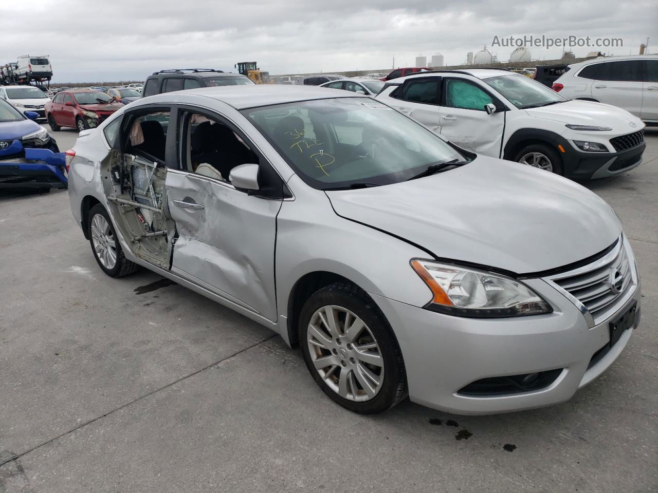 2014 Nissan Sentra S Silver vin: 3N1AB7AP4EY274496