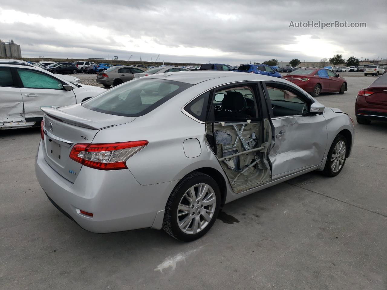 2014 Nissan Sentra S Silver vin: 3N1AB7AP4EY274496