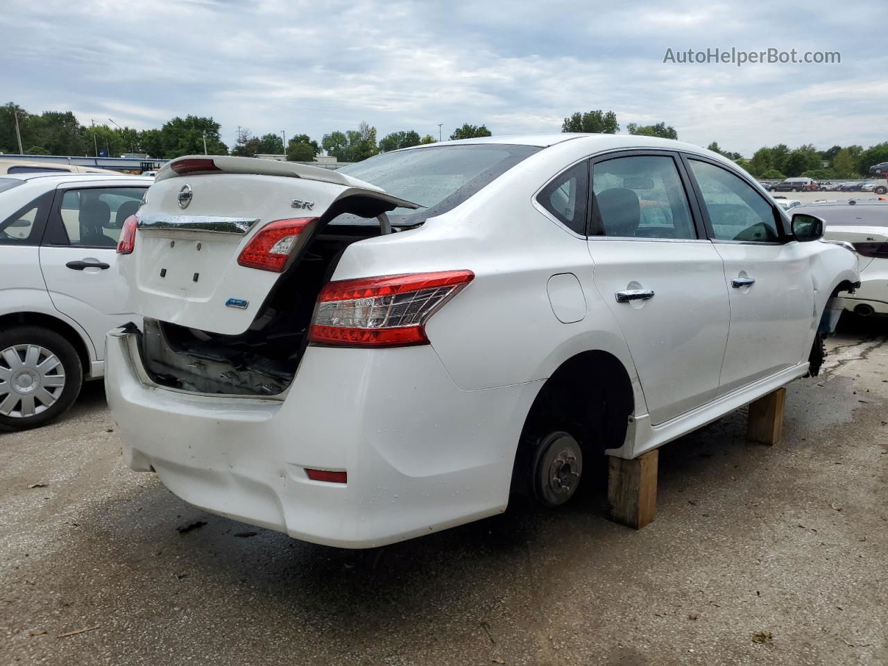 2014 Nissan Sentra S White vin: 3N1AB7AP4EY278211