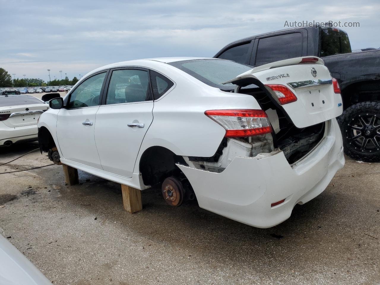 2014 Nissan Sentra S White vin: 3N1AB7AP4EY278211