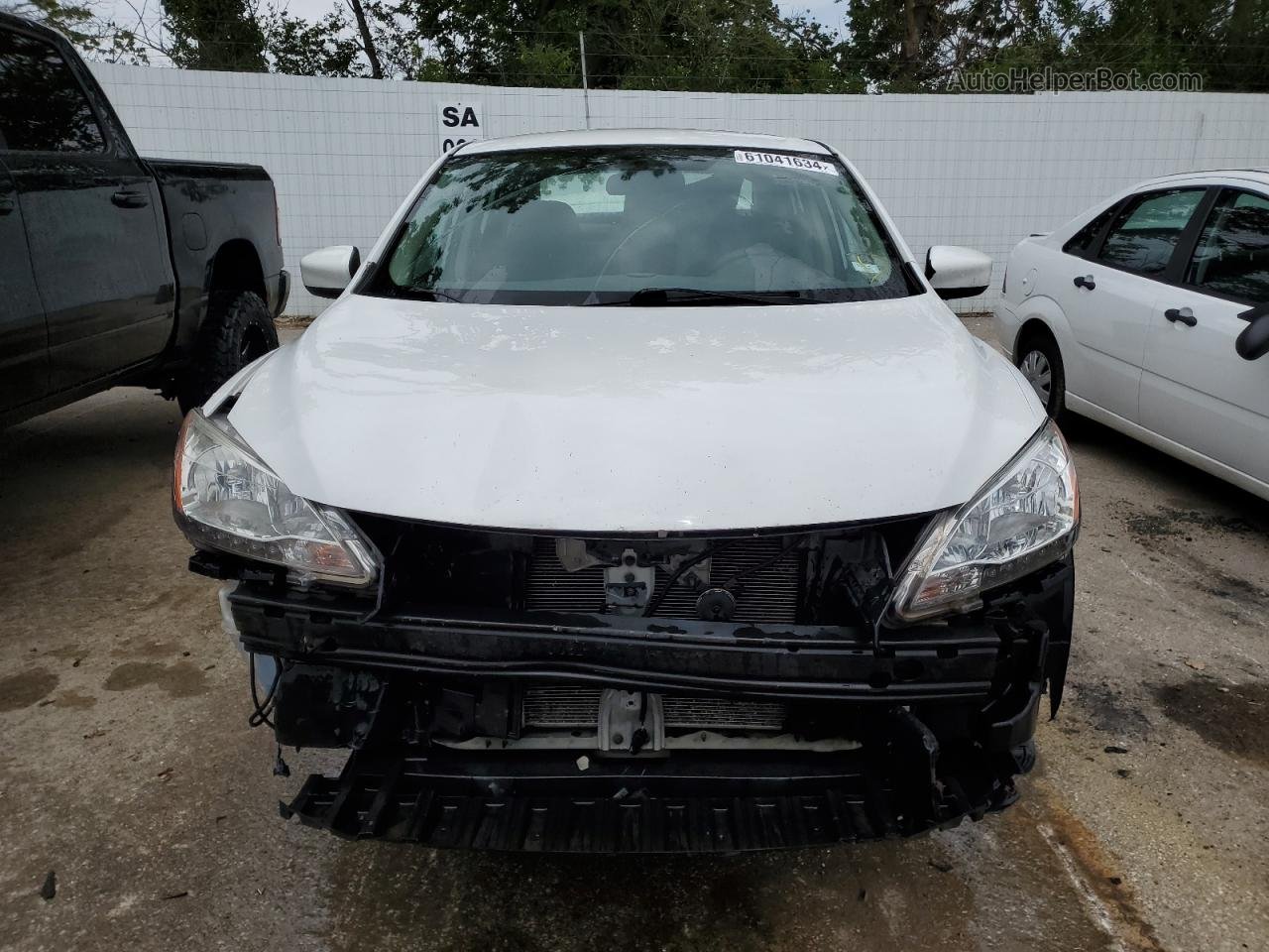 2014 Nissan Sentra S Белый vin: 3N1AB7AP4EY278211