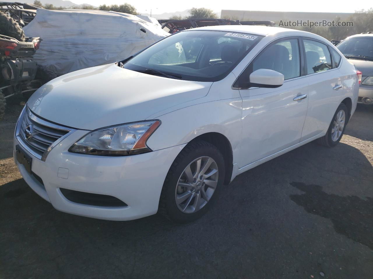 2014 Nissan Sentra S White vin: 3N1AB7AP4EY289001