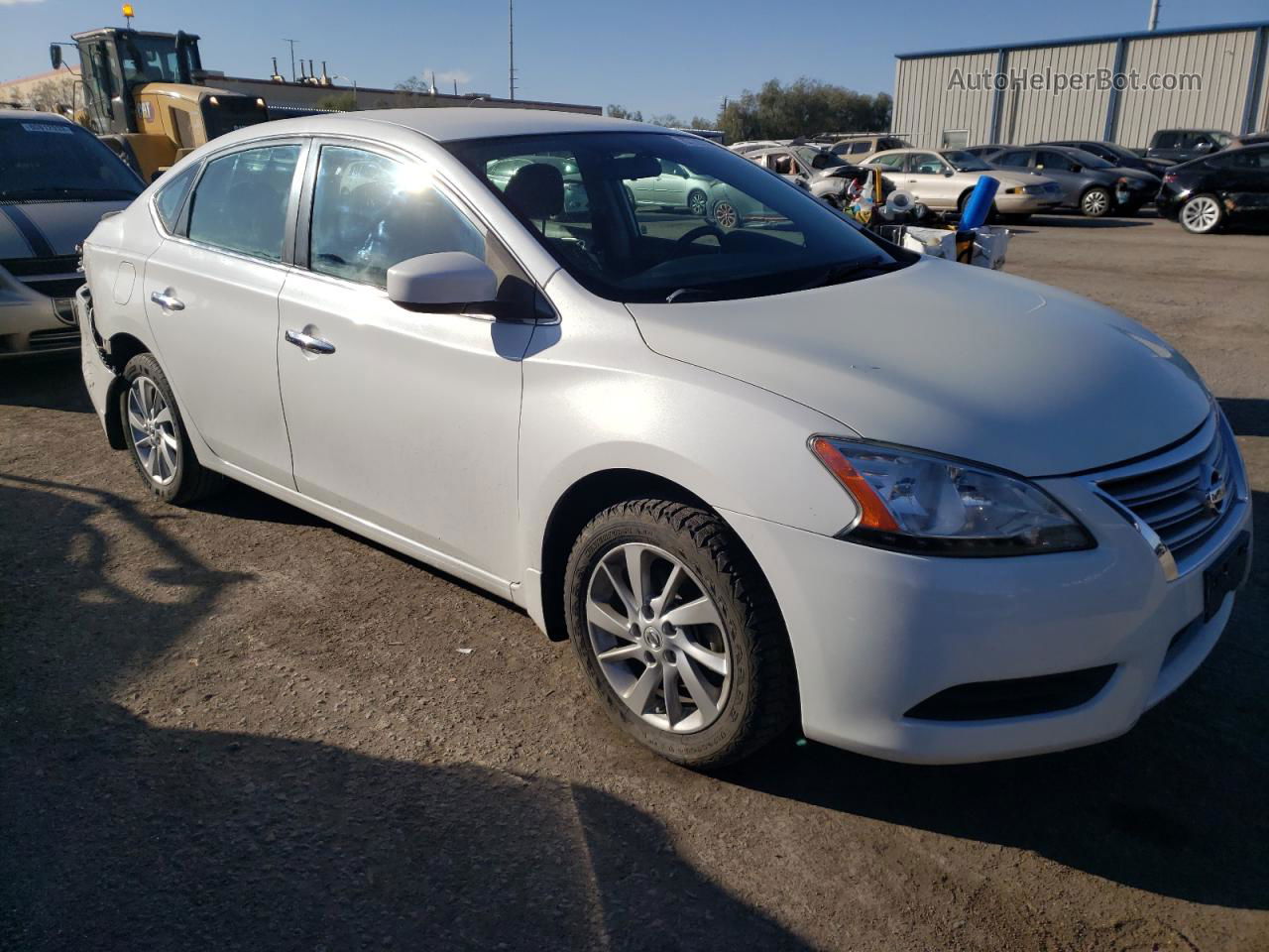 2014 Nissan Sentra S White vin: 3N1AB7AP4EY289001