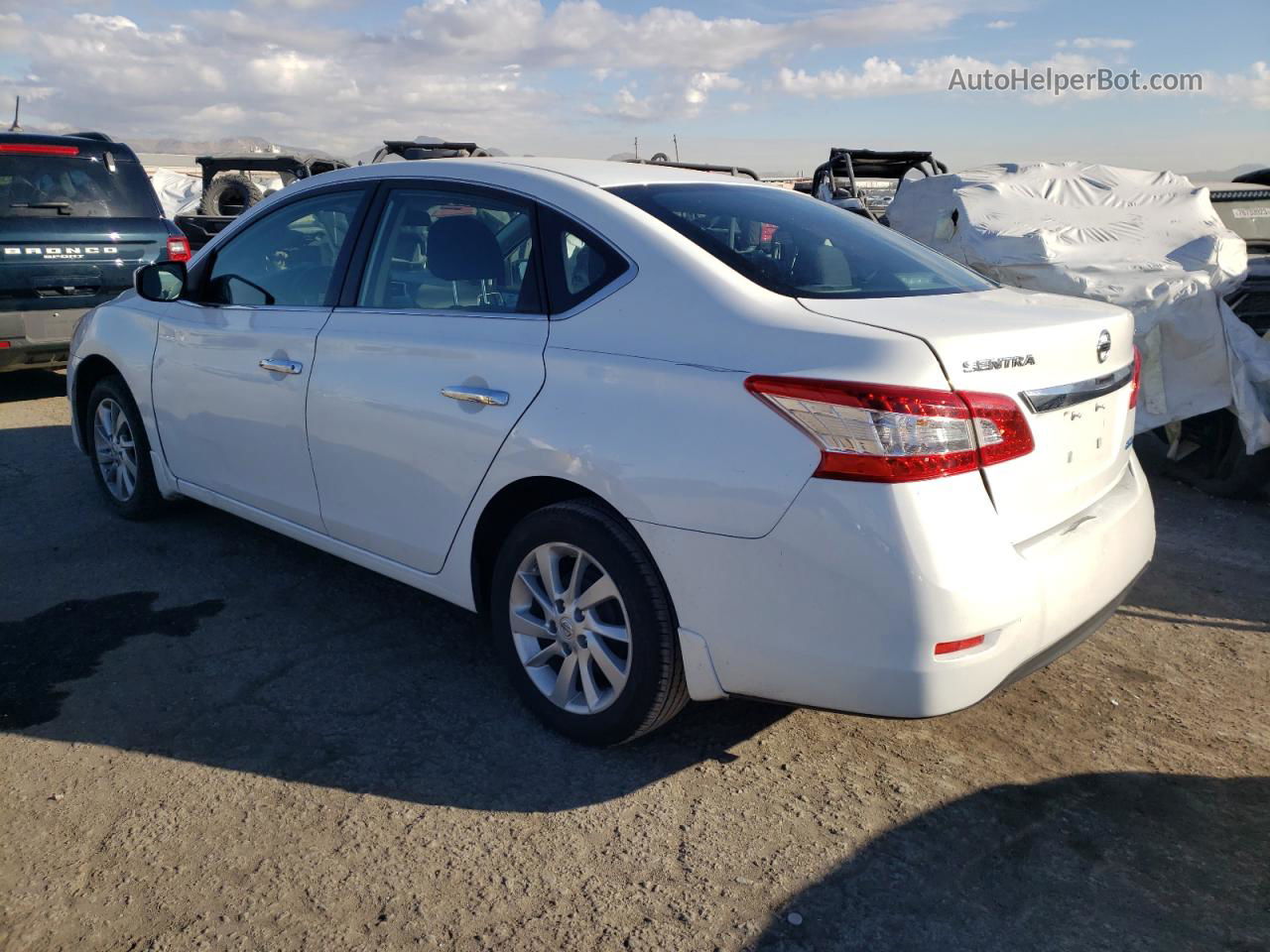 2014 Nissan Sentra S White vin: 3N1AB7AP4EY289001