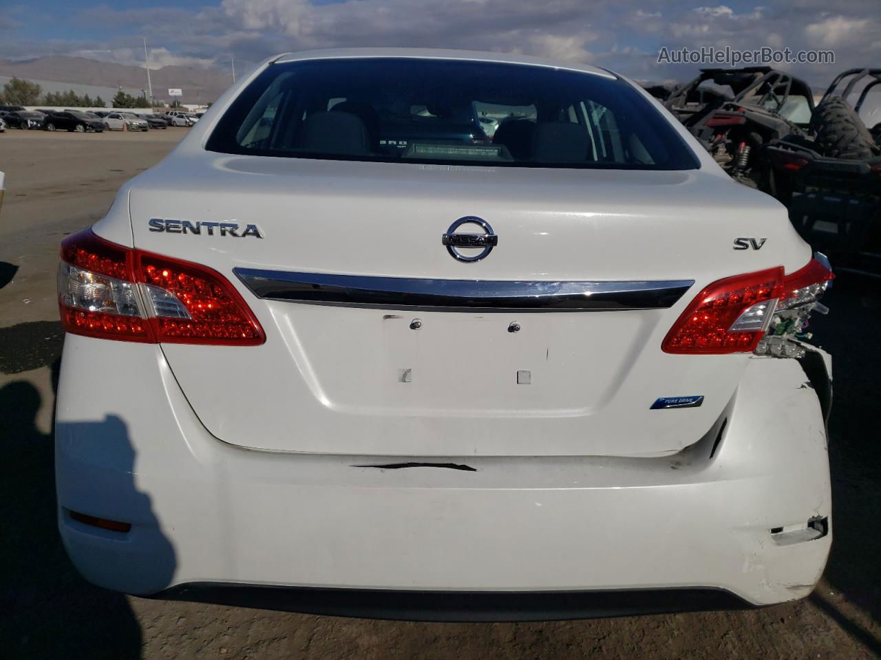 2014 Nissan Sentra S White vin: 3N1AB7AP4EY289001