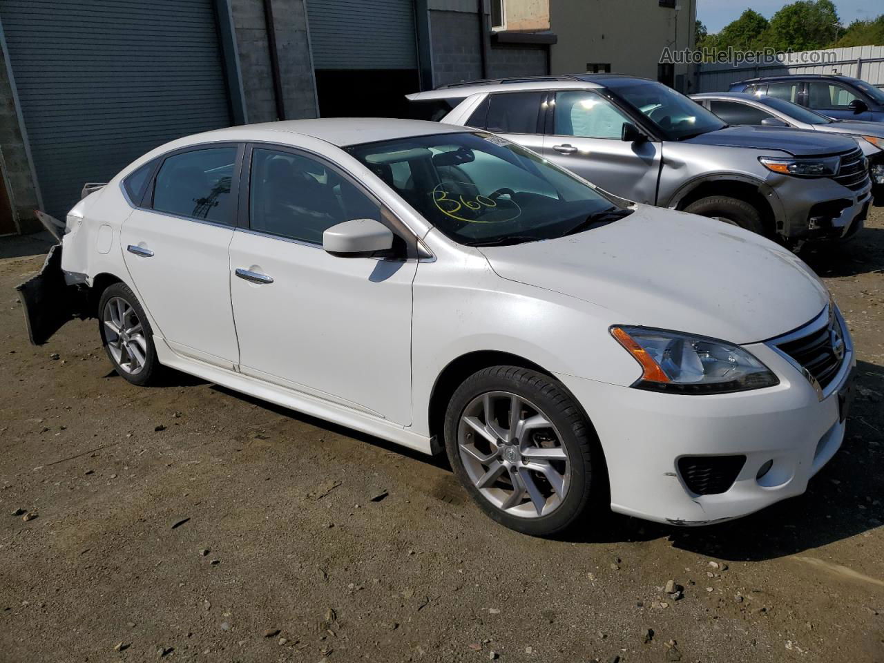 2014 Nissan Sentra S White vin: 3N1AB7AP4EY293873