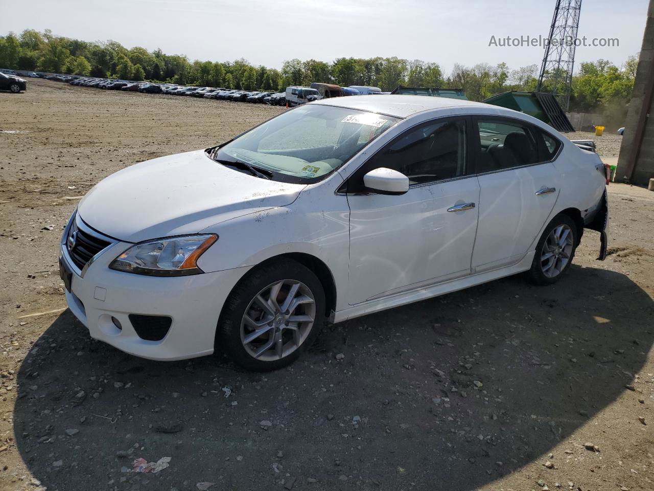 2014 Nissan Sentra S White vin: 3N1AB7AP4EY293873