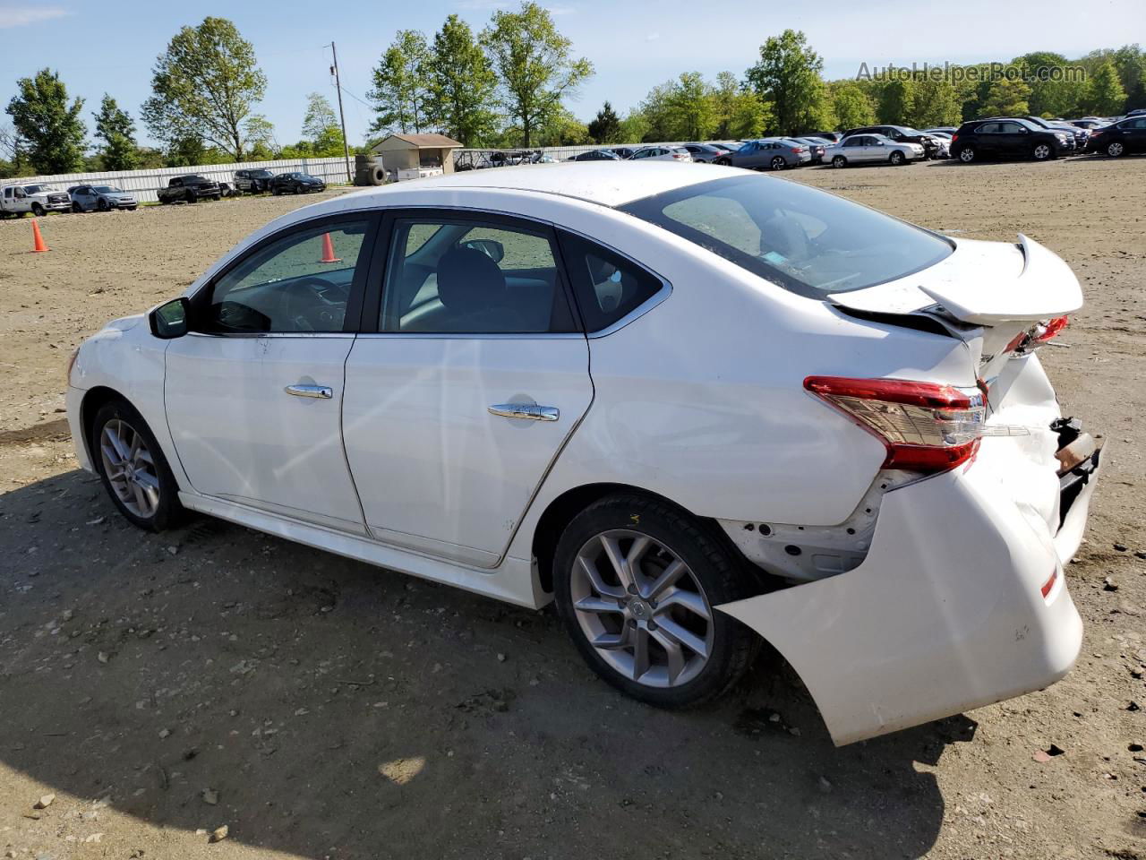 2014 Nissan Sentra S White vin: 3N1AB7AP4EY293873