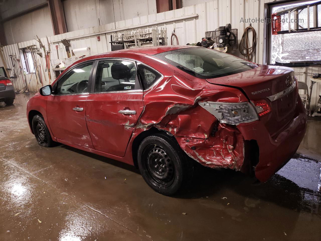 2014 Nissan Sentra S Red vin: 3N1AB7AP4EY315130