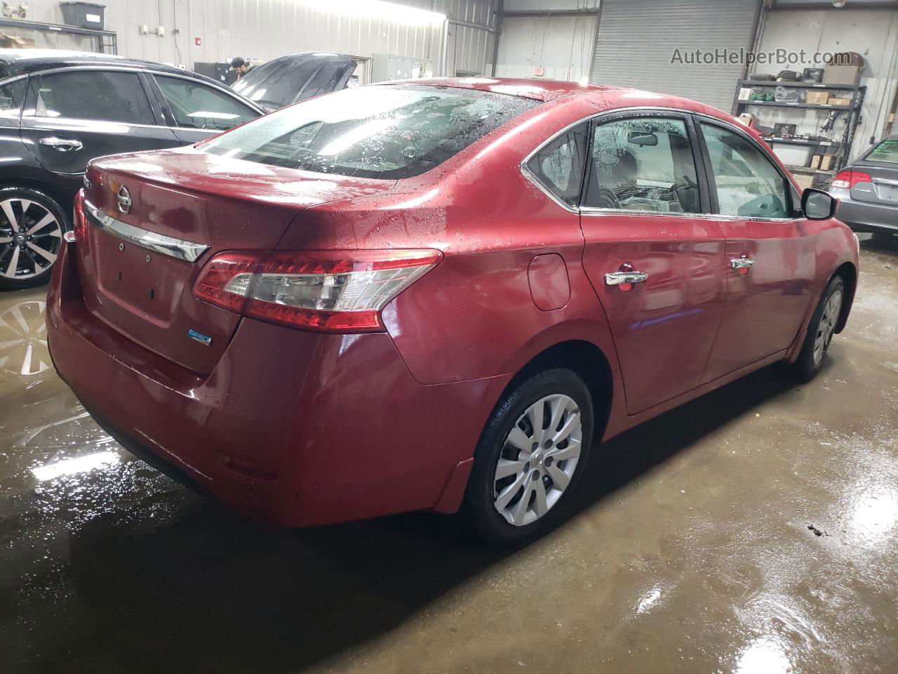 2014 Nissan Sentra S Красный vin: 3N1AB7AP4EY315130