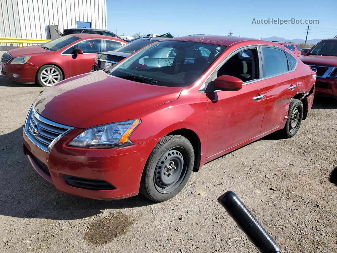 2014 Nissan Sentra S Red vin: 3N1AB7AP4EY319792