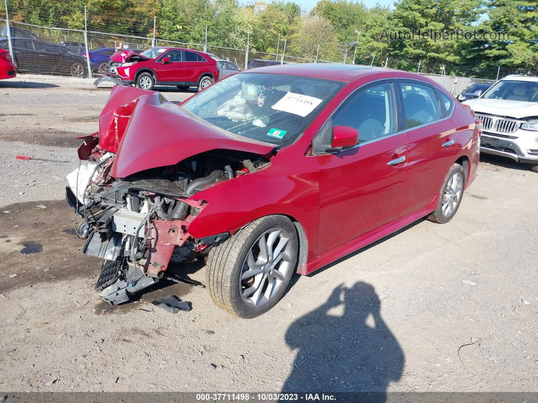 2014 Nissan Sentra Sr Red vin: 3N1AB7AP4EY319887