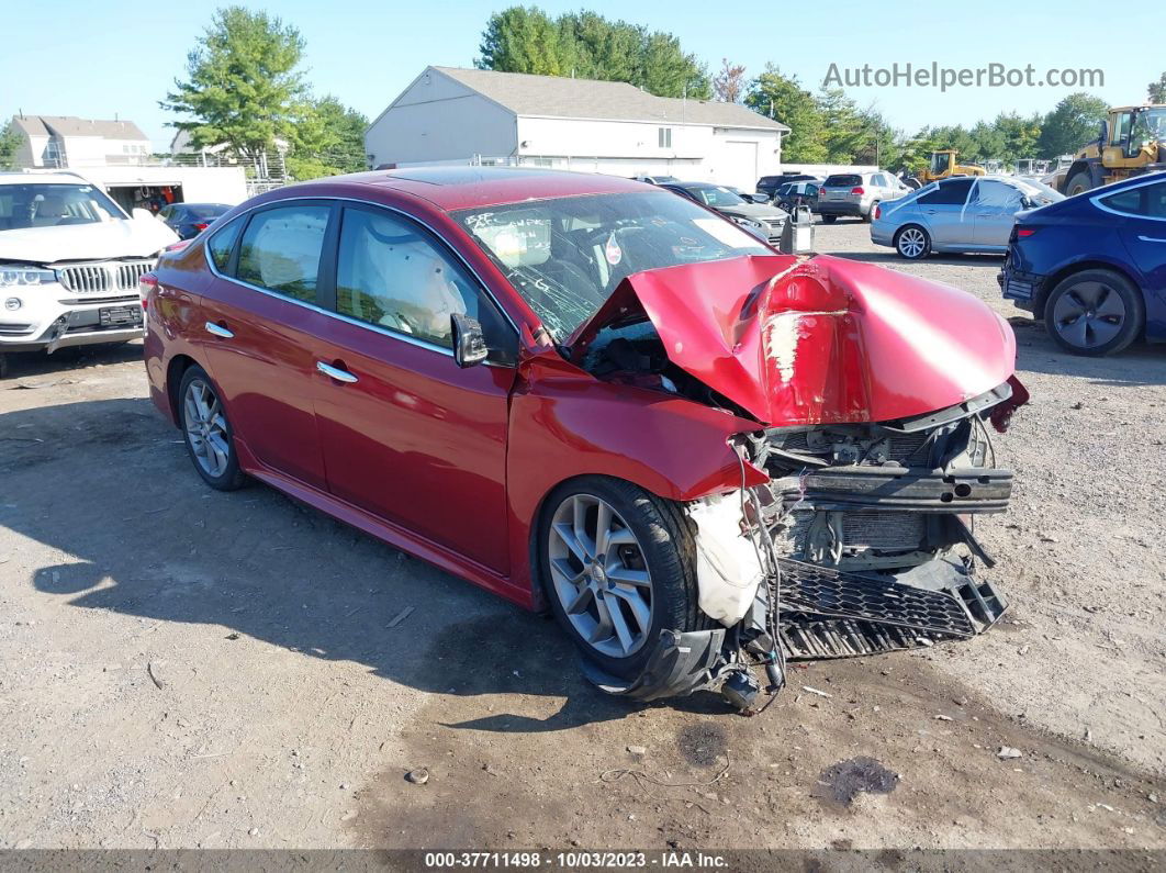 2014 Nissan Sentra Sr Red vin: 3N1AB7AP4EY319887