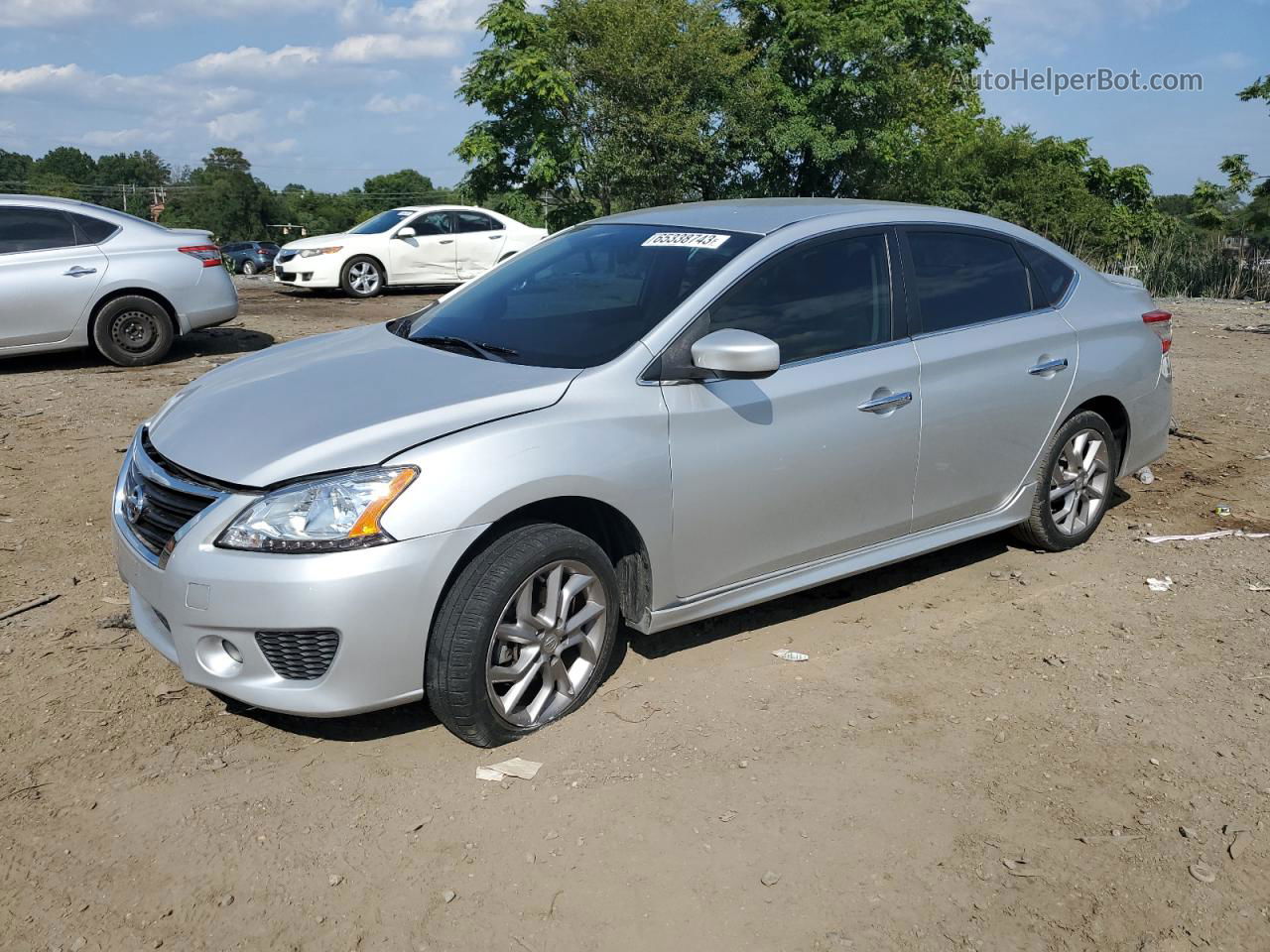 2014 Nissan Sentra S Silver vin: 3N1AB7AP4EY325463