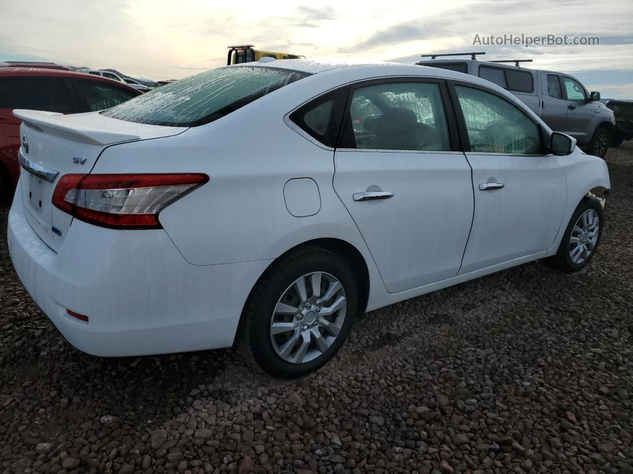 2014 Nissan Sentra S White vin: 3N1AB7AP4EY328413