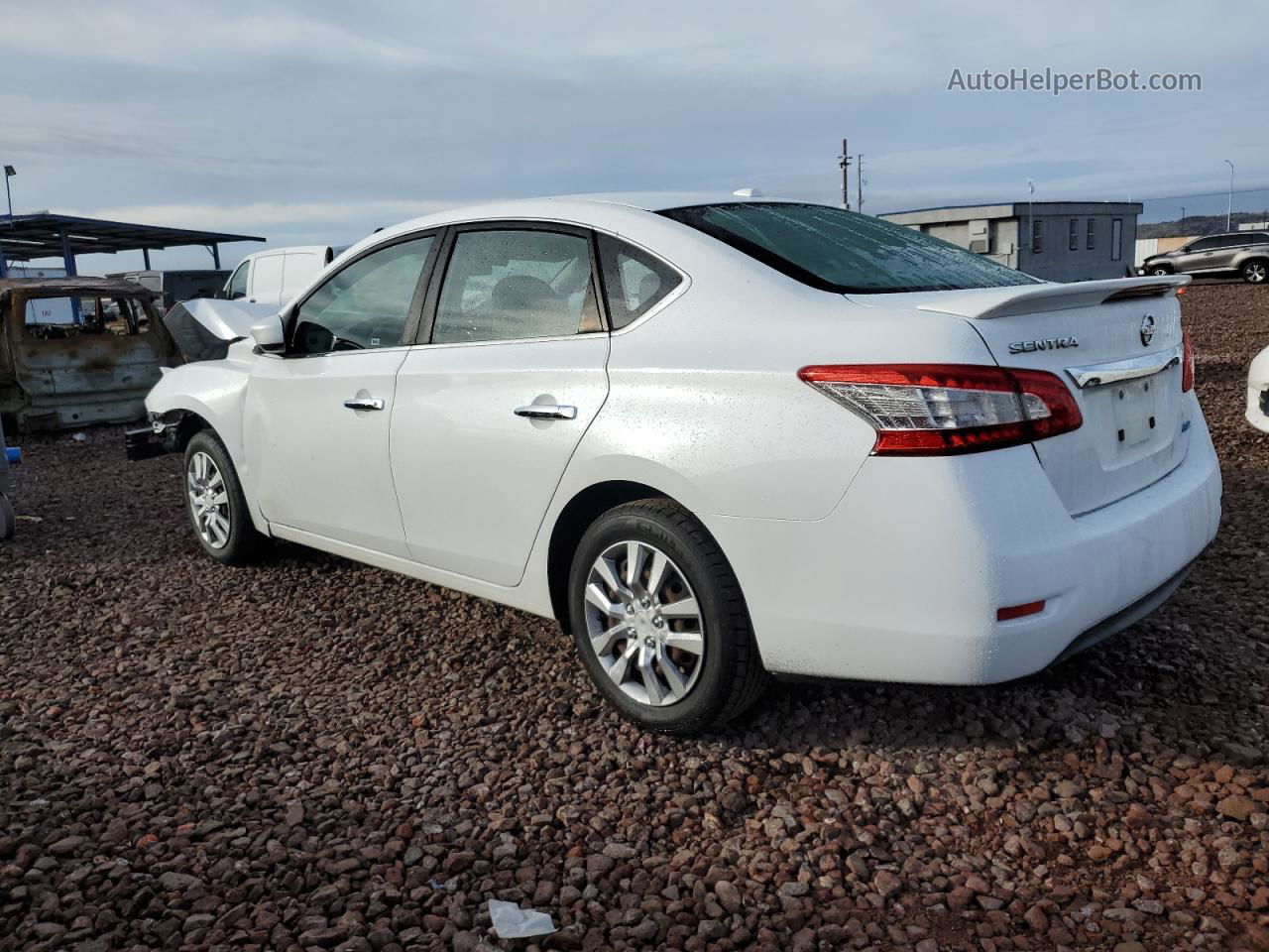 2014 Nissan Sentra S Белый vin: 3N1AB7AP4EY328413