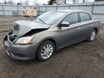 2015 Nissan Sentra S Серый vin: 3N1AB7AP4FL661712