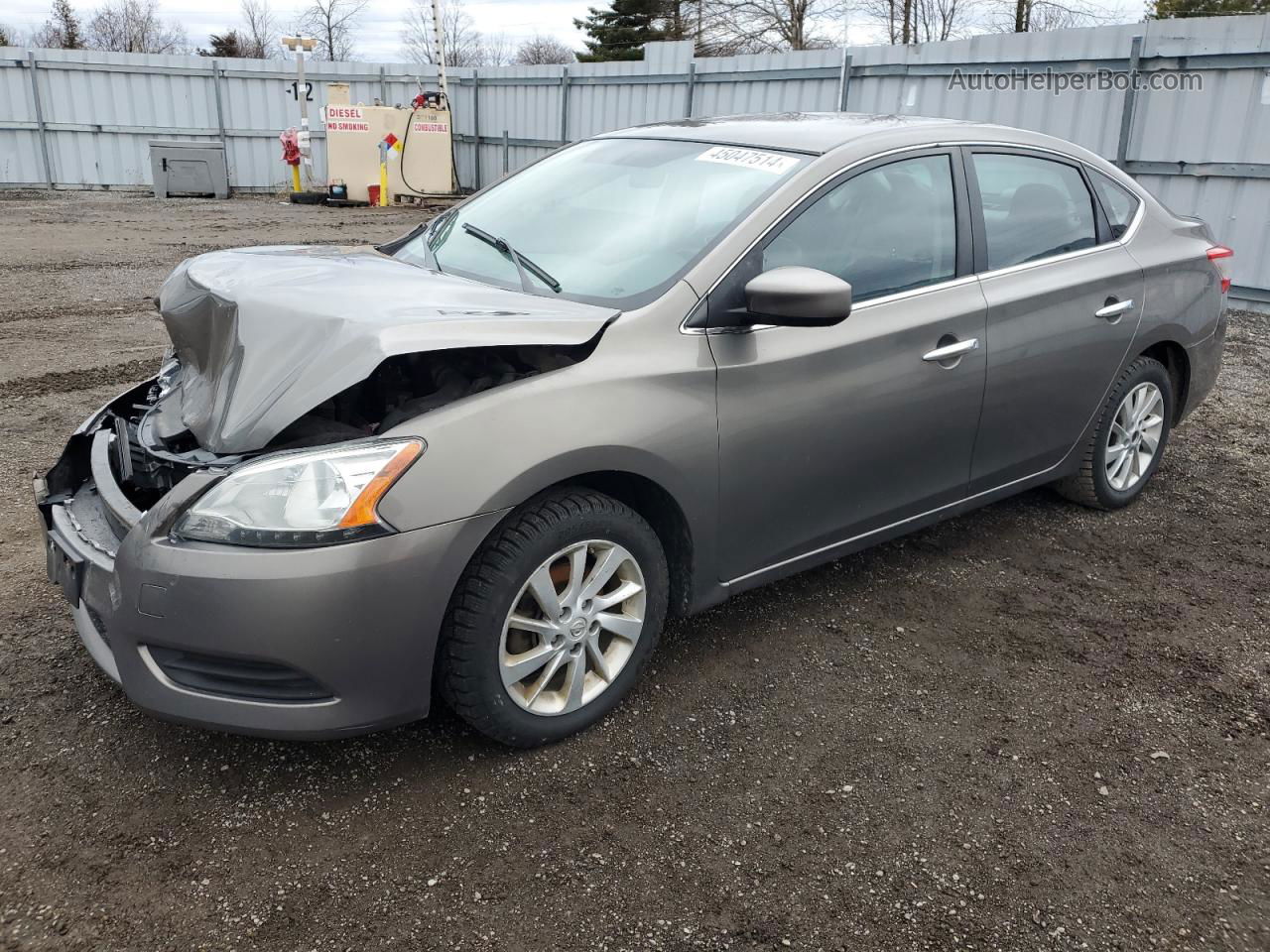 2015 Nissan Sentra S Gray vin: 3N1AB7AP4FL661712