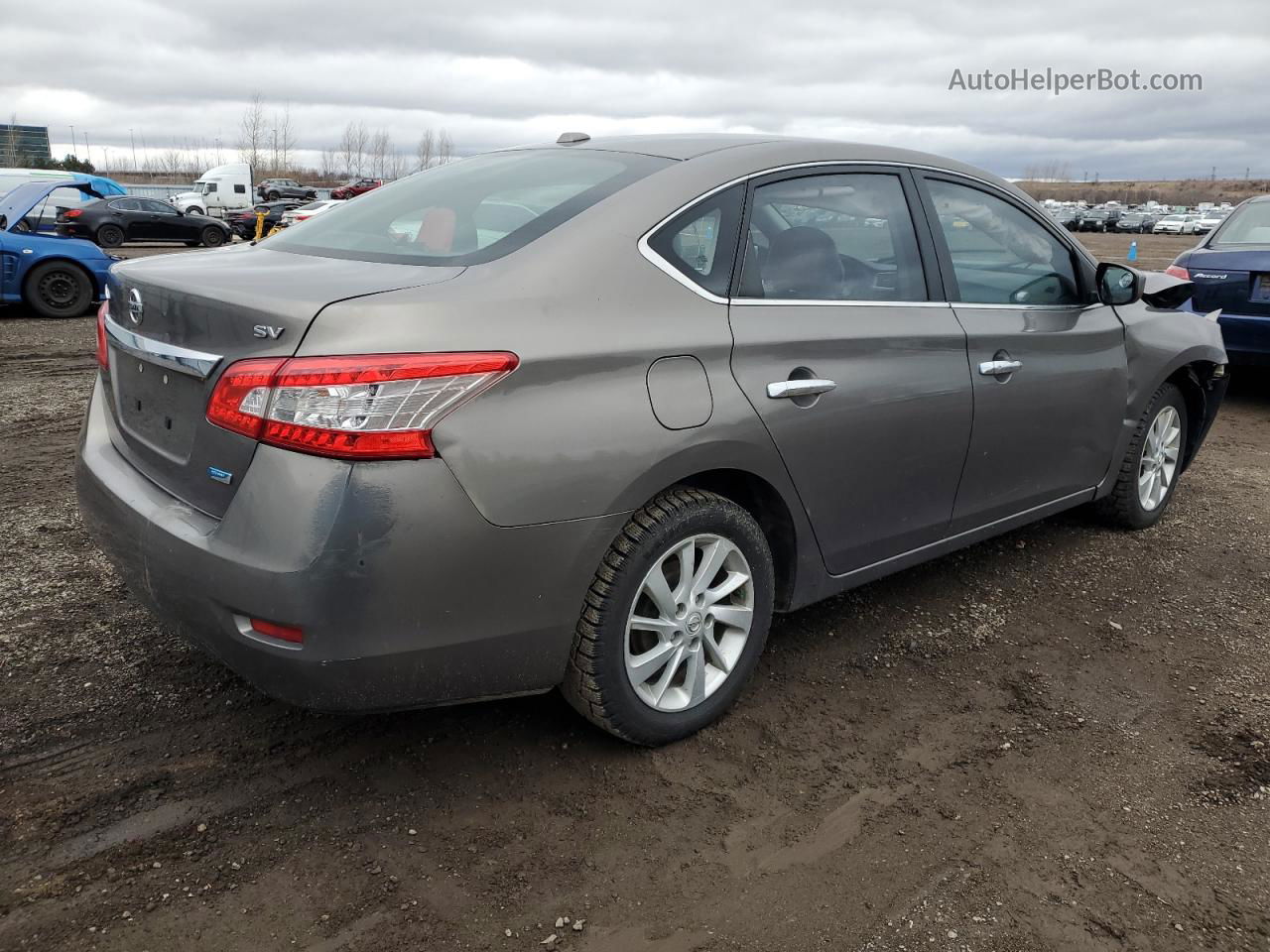 2015 Nissan Sentra S Серый vin: 3N1AB7AP4FL661712