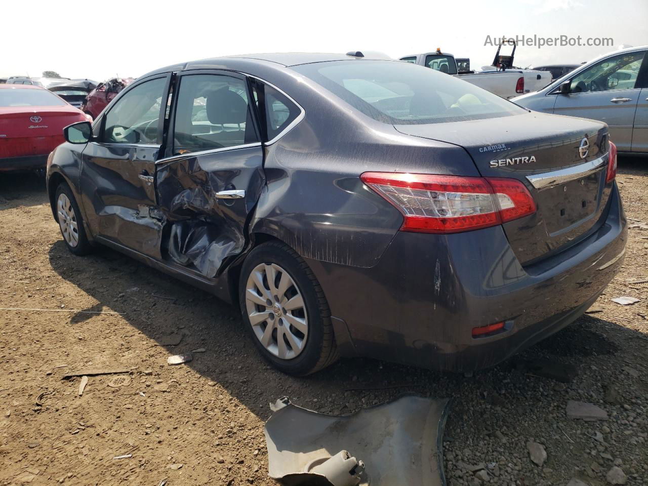 2015 Nissan Sentra S Gray vin: 3N1AB7AP4FL690661