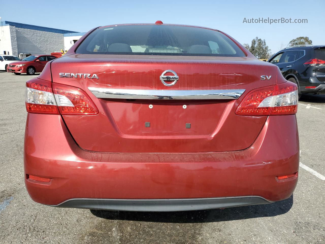 2015 Nissan Sentra S Burgundy vin: 3N1AB7AP4FL692619