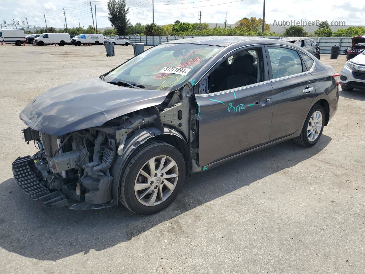 2015 Nissan Sentra S Gray vin: 3N1AB7AP4FY219838