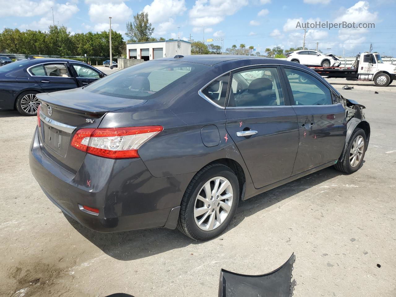 2015 Nissan Sentra S Gray vin: 3N1AB7AP4FY219838