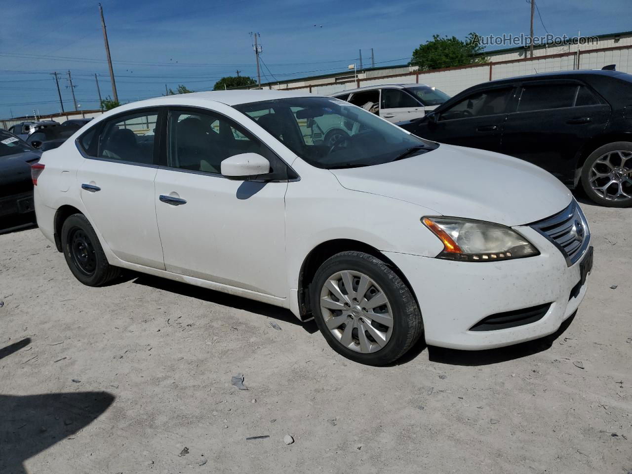 2015 Nissan Sentra S White vin: 3N1AB7AP4FY245761