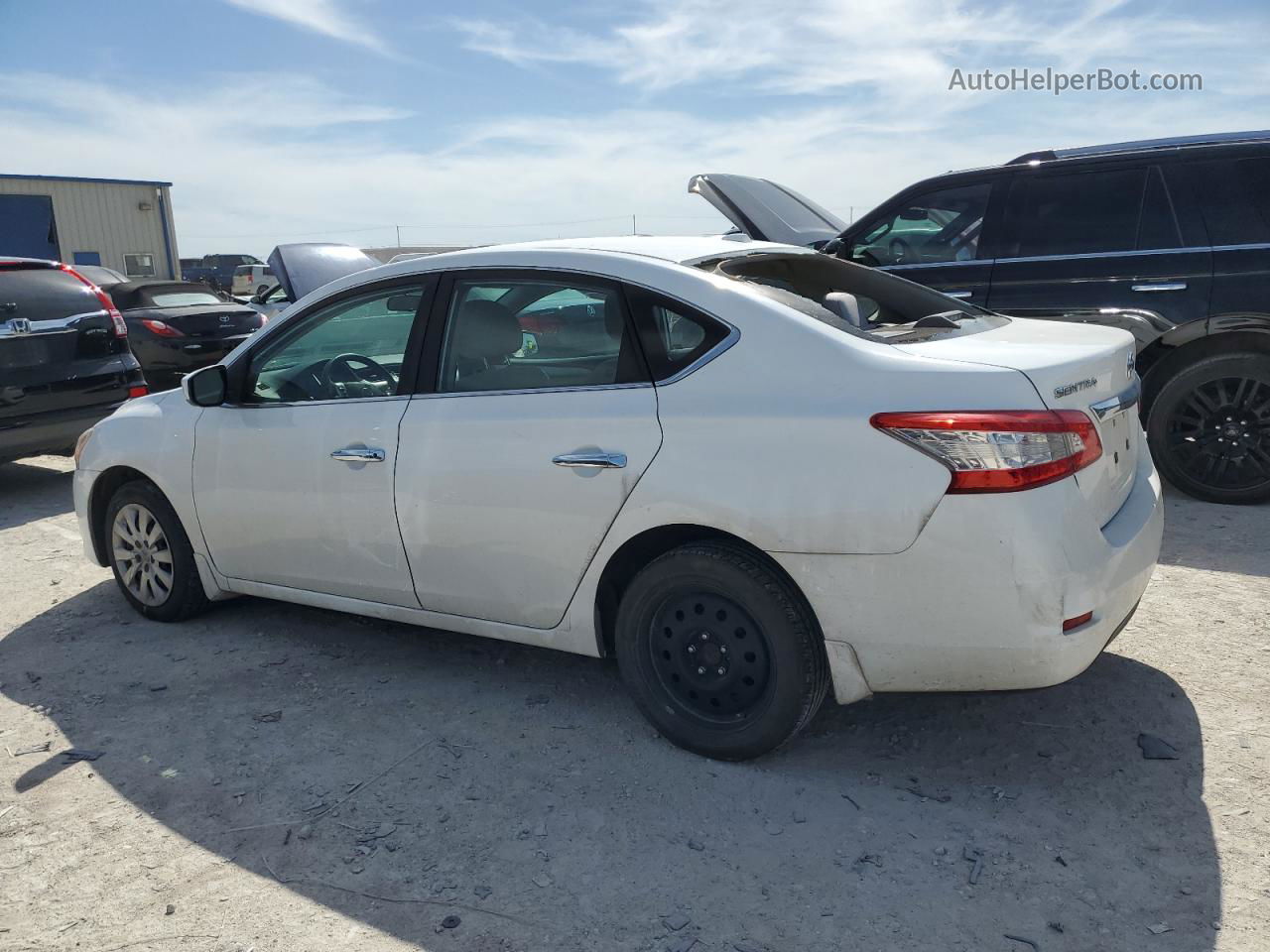 2015 Nissan Sentra S White vin: 3N1AB7AP4FY245761