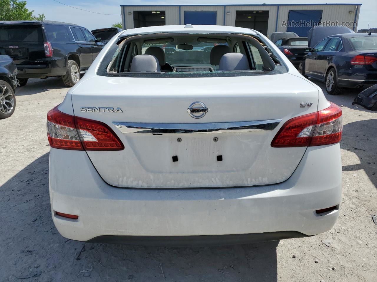 2015 Nissan Sentra S White vin: 3N1AB7AP4FY245761