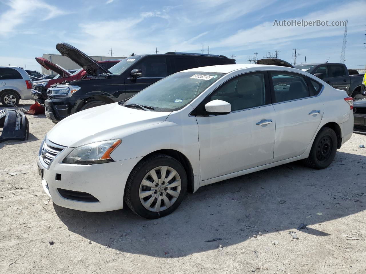 2015 Nissan Sentra S White vin: 3N1AB7AP4FY245761