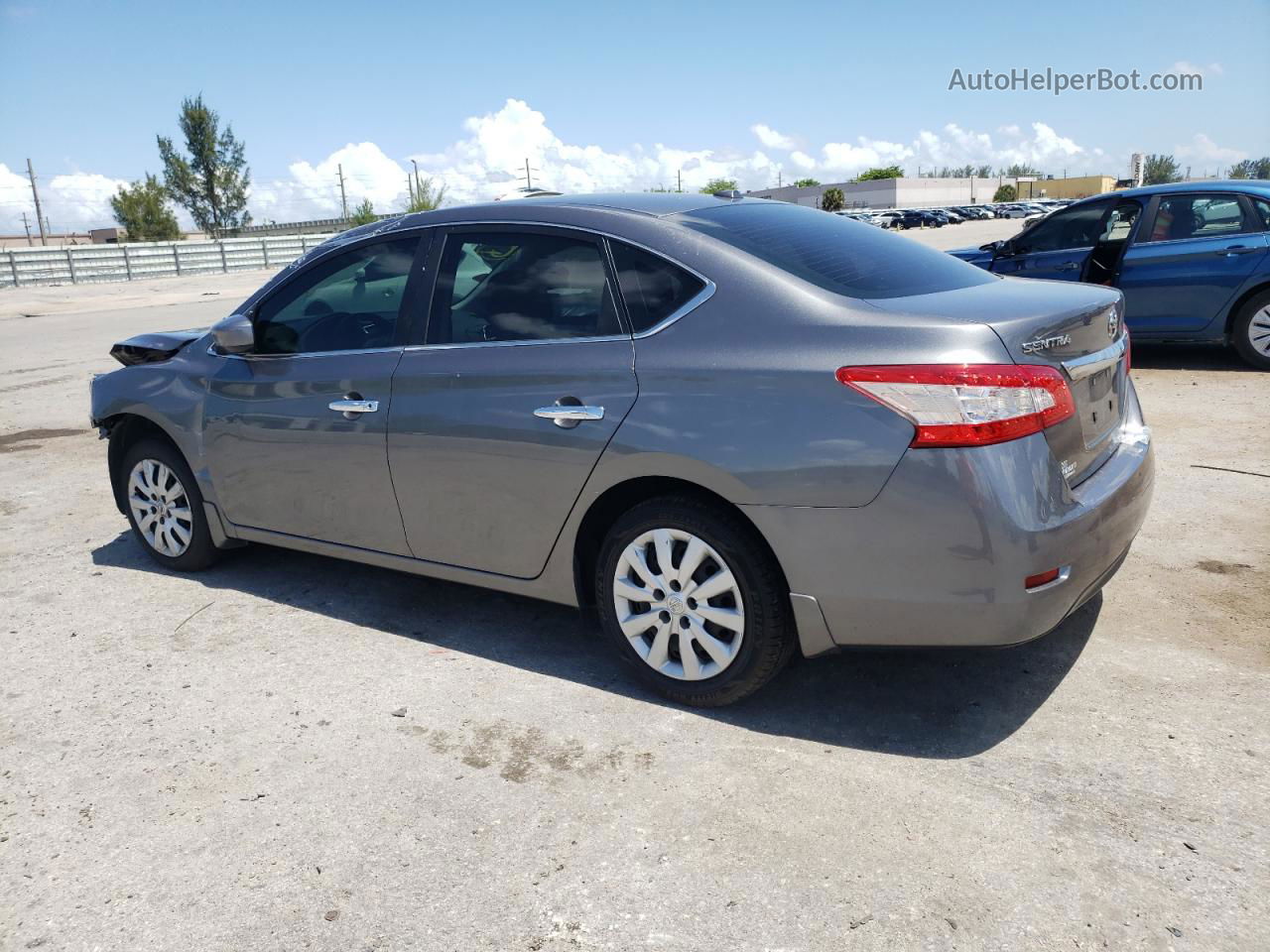 2015 Nissan Sentra S Серый vin: 3N1AB7AP4FY255092