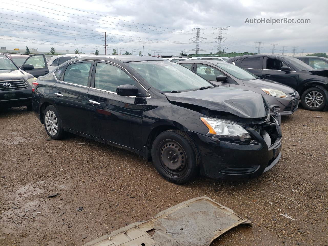 2015 Nissan Sentra S Black vin: 3N1AB7AP4FY258428