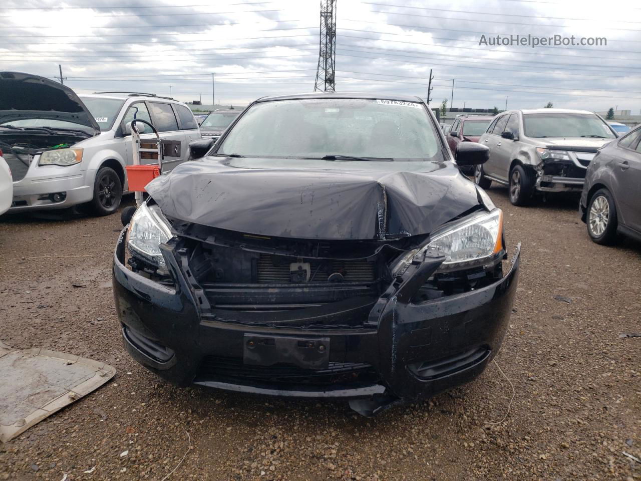 2015 Nissan Sentra S Черный vin: 3N1AB7AP4FY258428