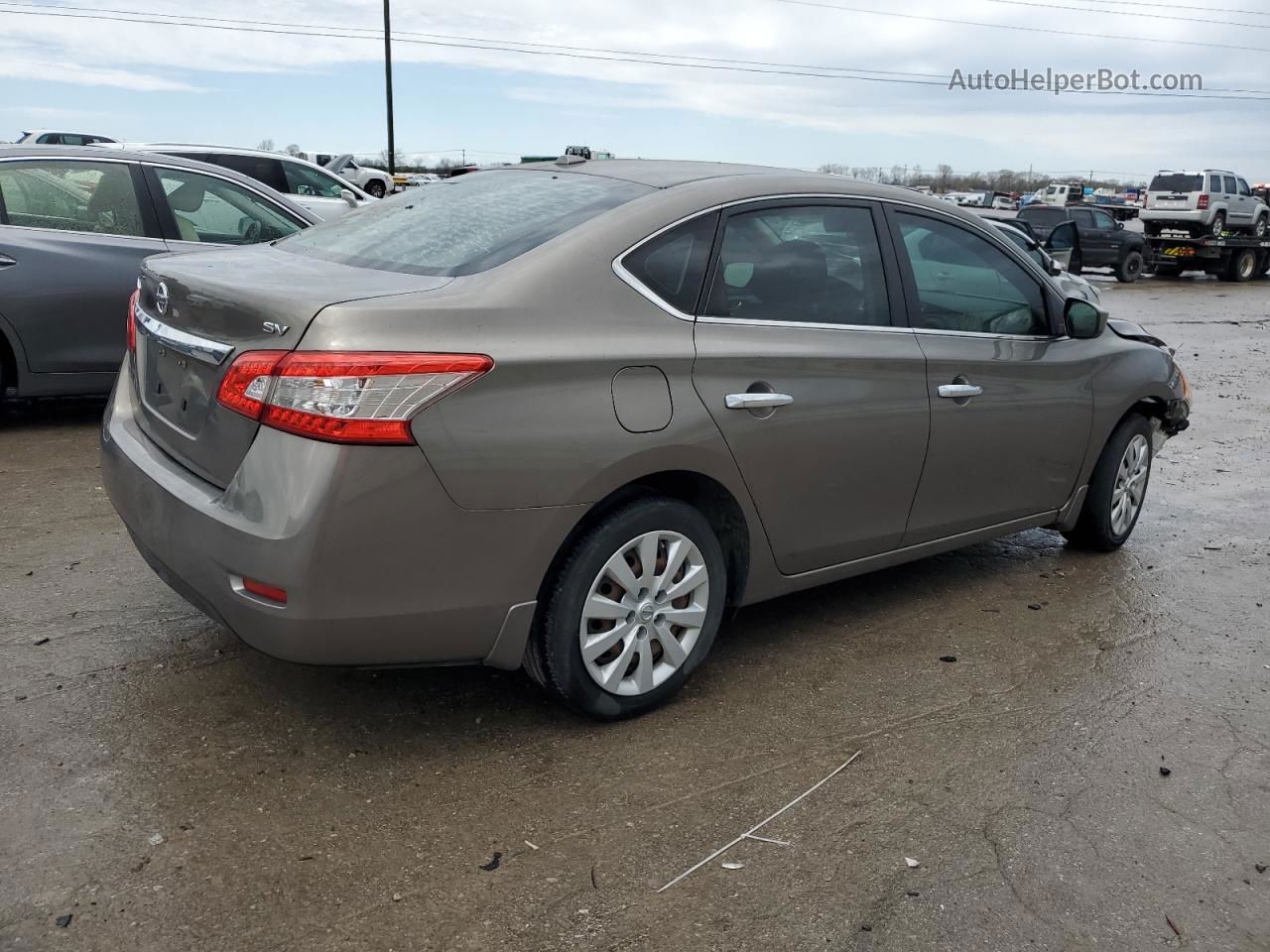 2015 Nissan Sentra S Серый vin: 3N1AB7AP4FY258834