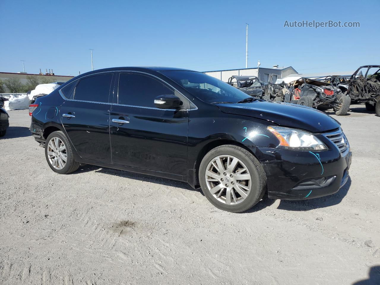 2015 Nissan Sentra S Black vin: 3N1AB7AP4FY291414