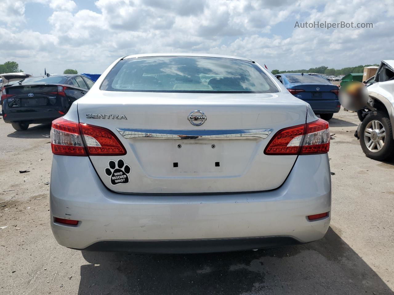 2015 Nissan Sentra S Silver vin: 3N1AB7AP4FY300872