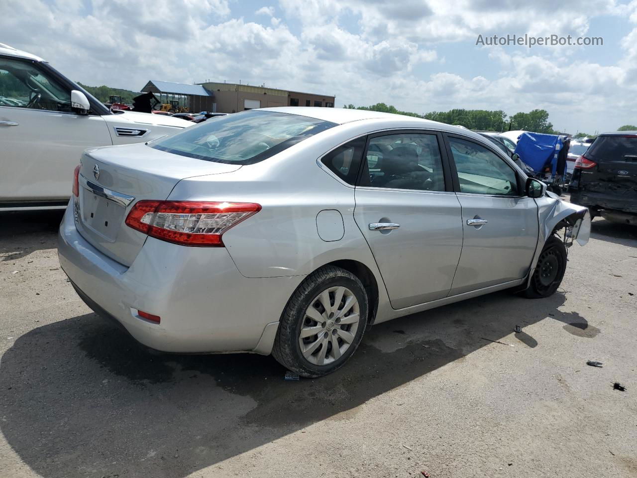 2015 Nissan Sentra S Silver vin: 3N1AB7AP4FY300872