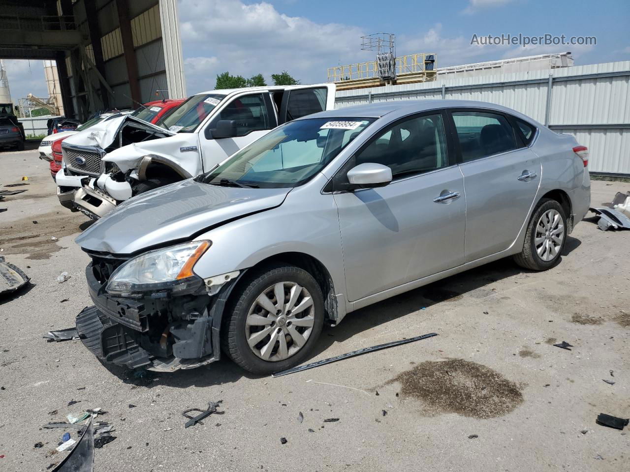 2015 Nissan Sentra S Silver vin: 3N1AB7AP4FY300872