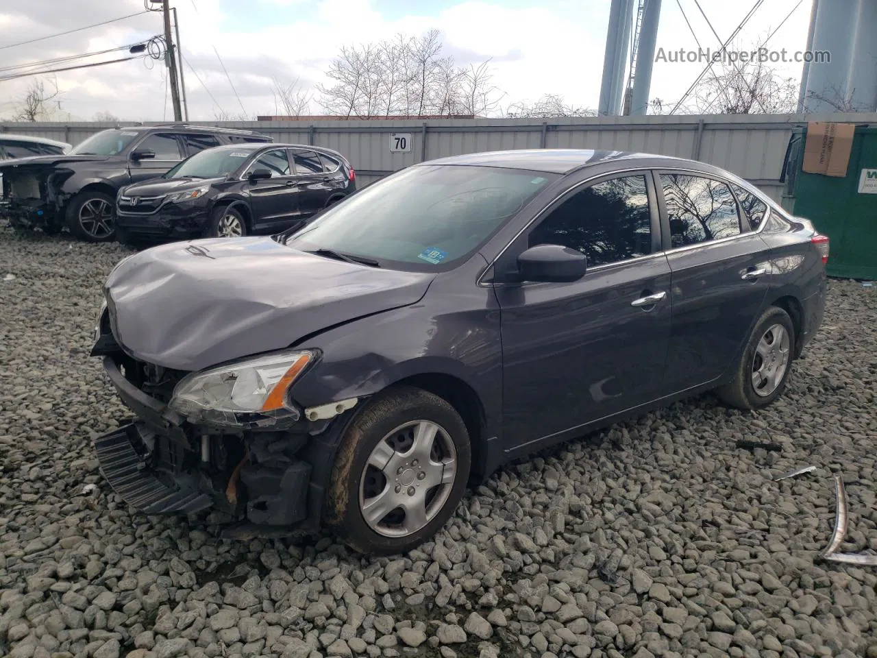 2015 Nissan Sentra S Charcoal vin: 3N1AB7AP4FY302220