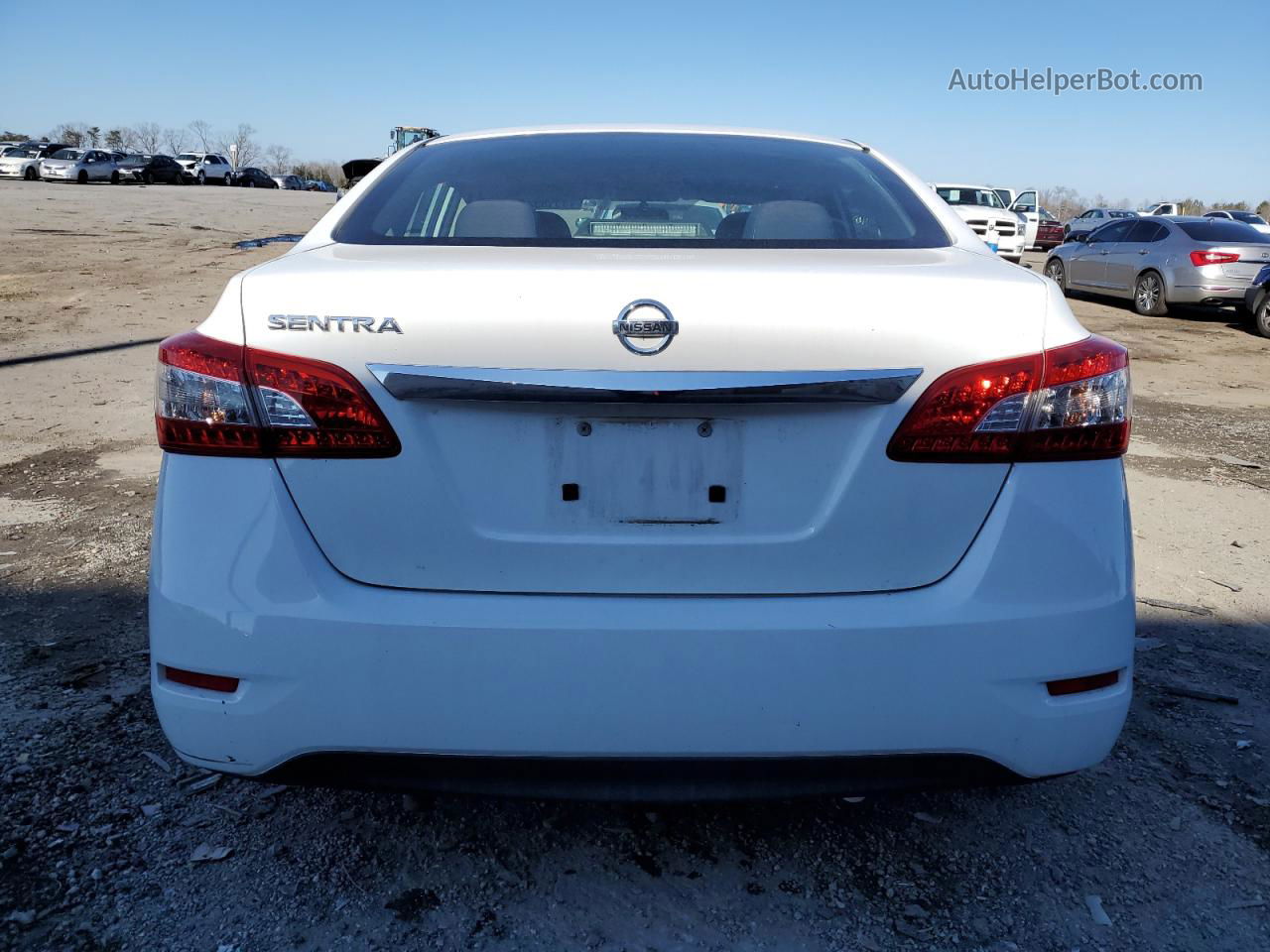 2015 Nissan Sentra S White vin: 3N1AB7AP4FY306638