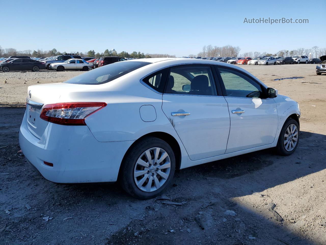 2015 Nissan Sentra S White vin: 3N1AB7AP4FY306638