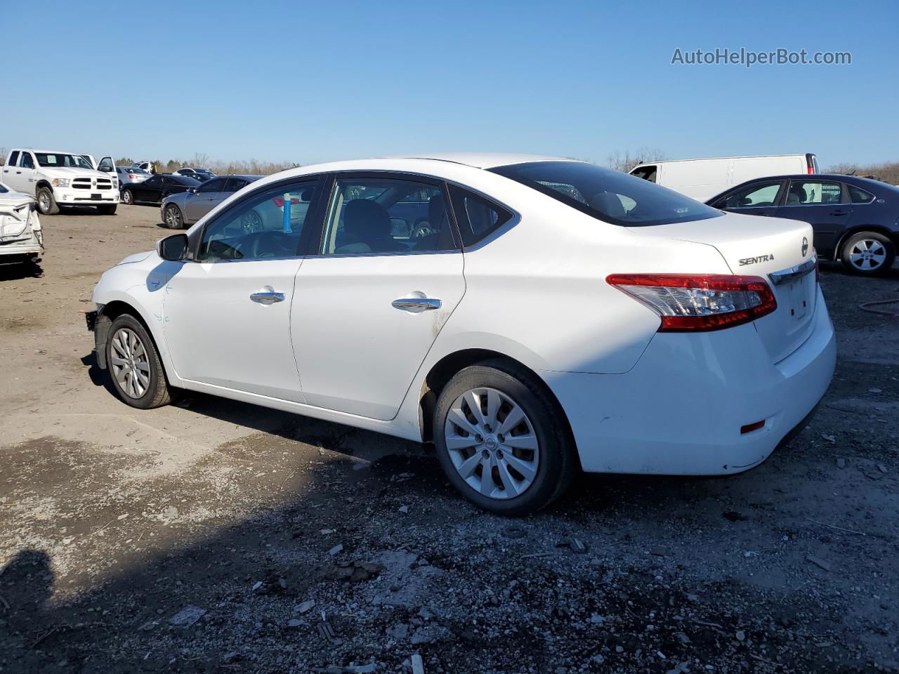 2015 Nissan Sentra S White vin: 3N1AB7AP4FY306638